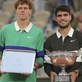 Jannik Sinner et Carlos Alcaraz: un duel d'anthologie dimanche à Paris KEYSTONE/AP/Thibault Camus